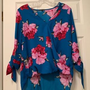 Blue Floral Top